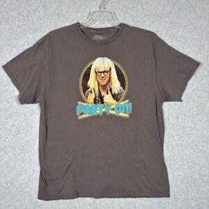 Wayne's World Garth Algar Dana Carvey‎ Party On SNL Mens T-shirt XL Gray Tee 90s